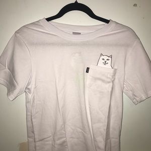 white rip and dip shirt